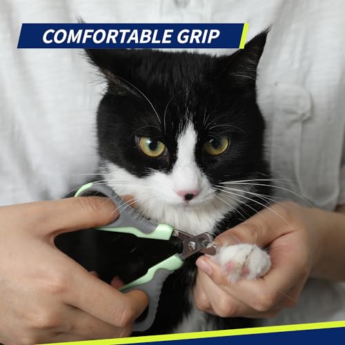 Pet Nail Clippers U07.1, Professional Claw Trimmer, Bended Scissor Special for Cats, Kittens, Dogs, Puppies, Small Animals, Grey/Tea Green - color: #09 Grey/Tea Green