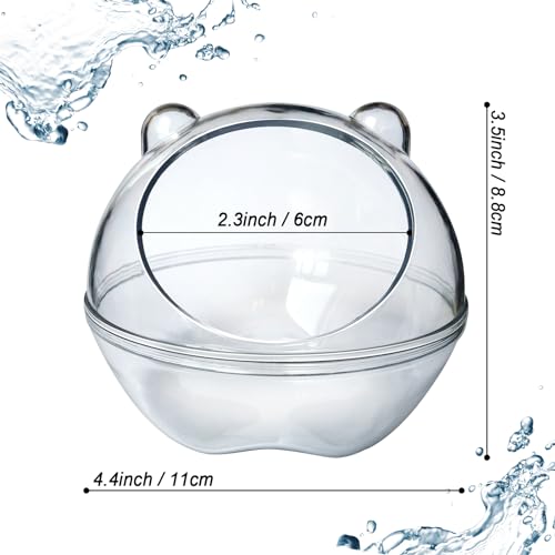 Hamster Bathtub,Hamster Bathroom,Sand Bath Container,Hamster Toilet and Sandbox Dust Bathtub,Hamster Bed,Sand Bath Box for Hamster Cage Accessories (S 4.4x4.4x3.5 inch) - size: S 4.4x4.4x3.5 inch