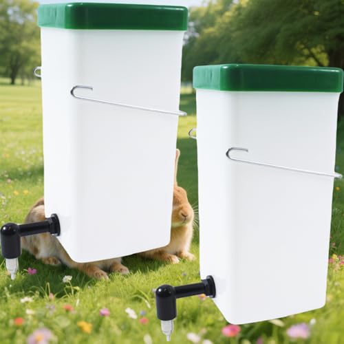 2Pack Rabbit Water Bottle for Cage, 32oz Small Animal Water Dispenser Water Bottle for Small Pet/Bunny/Ferret/Hamster/Guinea Pig/Rabbit/Chinchilla/Mouse/Rat/Gerbil (Clear, 2 Pack 32 Ounce) - size: 2 Pack 32 Ounce