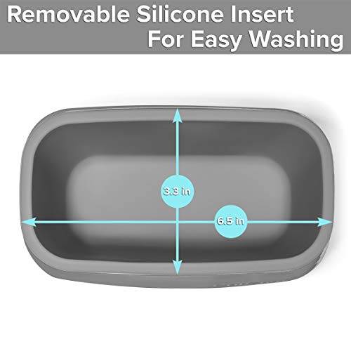 CatGuru Premium Cat Litter Scoop Holder – Heavy-Duty Scooper Storage Caddy, Scoop Stand for Kitty Litter Box, Fits Most Cat Litter Scoops (Gray) - color: Gray