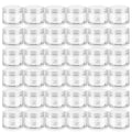 Loretoy 36 Pack 4 OZ Plastic Jars with Lids, BPA Free, Reusable, Refillable Transparent Cosmetic Containers for Bath Salts, Cosmetics, Powders, Beauty Product and Small Accessories - White | Reusable, Refillable Transparent Travel Container for Lotion, Cr