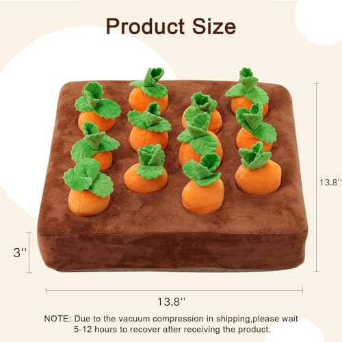 Ferret Foraging Toys Novelty Carrot Snuffle Mat Interactive Pet Treat Enrichment Toys for Small Animals Bunny Rabbit Chinchilla Guinea Pig Hamster (12Carrot) - color: 12Carrot