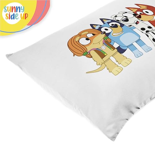 Sunny Side Up Bluey & Bingo (Pack of 2) Reversible Pillowcases - Double Sided Pillow Covers - Kids Super Soft Bedding - color: White - Bluey