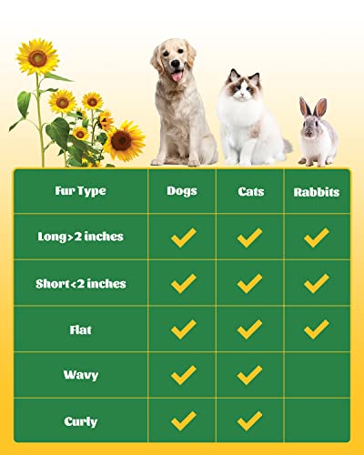 Cat Brush for Shedding, Sunflower Cat Brushes with Gentle Bristles and Release Button, Gentle Self Cleaning Pet Brush for Indoor Cats and Dogs Daily Grooming Tool During Shedding Season - color: Sunflower