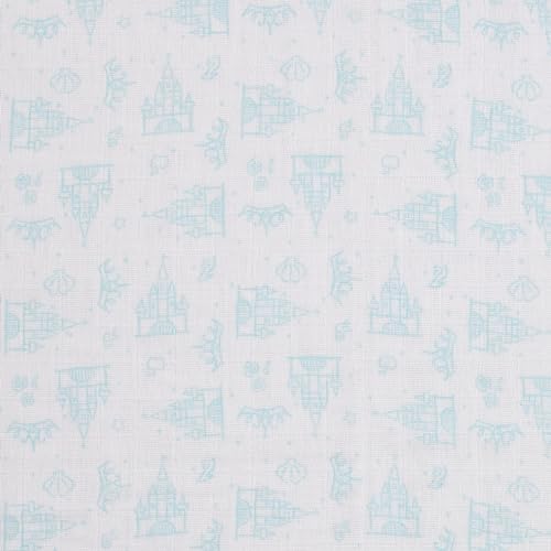 Disney Princesses Pink, Aqua, Lavender, Green, and White 3 Piece Muslin Swaddle Baby Blanket Set - color: Princesses Pink, Aqua, Lavender, Green