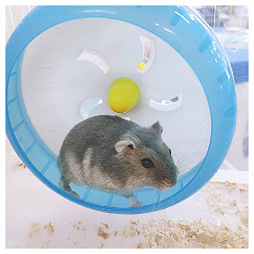 WishLotus Hamster Running Wheel, Silent Jogging Exercise Toy Hamsters Cage Accessory for Drawf Hamster Golden Silk Shih Tzu Bear (Blue) - color: blue,12cm