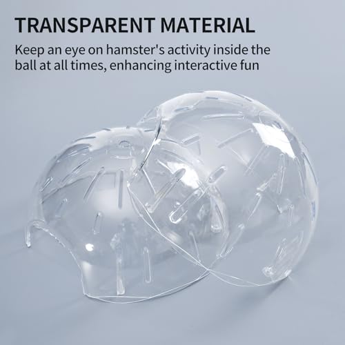 7.9 Inch Hamster Ball, Running Ball Toy, Transparent, Breathable, Reduce Stress, Promote Exercise Health, Easy to Clean, Hamster Accessory, for Syrian Dwarf Hamster, Gerbils, Mice, Small Pets, Blue - color: Blue