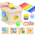 Wooden Activity Cube, 8-in-1 Montessori Toys for 1+ Year Old | Fine Motor Skills Developmental Learning Toys for Toddlers 1-3, First Birthday Gifts for Girls Boys