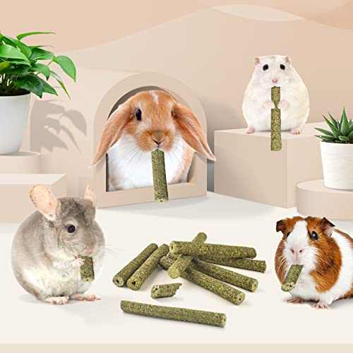 Bissap 114PCS Timothy Hay Sticks for Rabbits, Natural Timothy Grass Molar Teeth Stick Chew Toys for Bunnies Chinchillas Guinea Pigs Hamsters and Other Small Animals Treats - size: 1.88 Pound (Pack of 1)