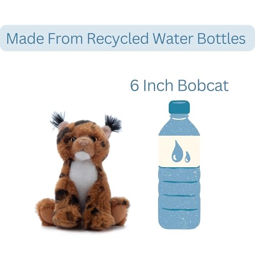The Petting Zoo Bobcat Stuffed Animal Plushie, Gifts for Kids, Wild Onez Babiez Zoo Animals, Bobcat Plush Toy 6 inches - color: Bobcat