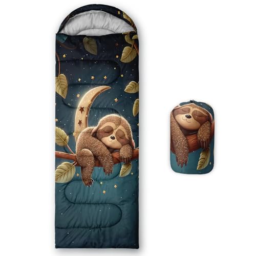 Camping Sleeping Bags Warm & Cool Weather Waterproof Backpacking Sleeping Bag All Seasons Camping, for Adult Kids Boy Girls Camping Gear Equipment, Traveling - color: B-Sloth1