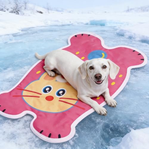 Cat Dog Cooling Mat 30"x20", Gel Cooling Waterproof Pet Pad, Easy Clean | High Polymer Gel, Scratch Resistant Fabric, Non Slip Bottom, Waterproof Pet Bed, Durable Cooling Pad, Taffeta Bottom - color: Fuchsia