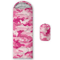 Sleeping Bags for Adults and Kids Backpacking Camping Sleeping Bags for Girls and Boys Lightweight Waterproof Cold/Warm Sleeping Bag for All Season - color: Pink Camo