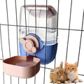 Rabbit Water Bottle, 34oz Pet Hanging Automatic Water Dispenser | Cage Grid Spacing 1.1''-2.1'', Cat Water Feeder for Small Animal Ferret Guinea Pig Chinchilla Small Dog - color: Blue&Pink