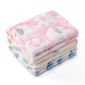 1 Pack 3 Blankets for Dog Puppy Cat (Small 23x16'', Pink, Yellow, Blue) | Super Soft Fluffy Premium Fleece Pet Blanket Flannel Paw Printed Throw - color: Pink, Yellow, Blue, size: 23x16 inch(Pack of 3)