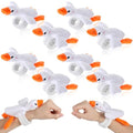 Lenwen 8 Pcs White Goose Stuffed Animals Slap Bracelets for Kids 8.66 Inch Back to School Plush Animal Bracelets Adopt a Goose Party Favors Wrist Slap Snap Band Toy for Boys Girls Birthday Gifts - style: Goose