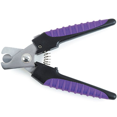 Master Grooming Tools Ergonomic Pro Nail Clippers — Stainless Steel Clippers for Trimming Pet Nails - Purple, Large, 6¼" - size: Large