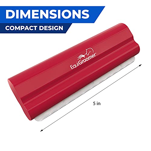 EquiGroomer 5-Inch Undercoat Deshedding Brush for Dogs & Cats, Red | Best for dogs up to 100 lbs and cats of any size, short or long hair, stainless blade, no cutting or pulling - color: Red, size: 5 Inch