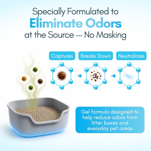 Litter Box Magic Cat Litter Deodorizer Gel, Fresh Scent, 16 Oz, Pack of 3 | Odor-Absorbing Gel Jar Neutralizes Cat Litter Box Odors with a Fresh Scent. Multi-Cat Smell Eliminator. Non-Toxic. - size: 16 Fl Oz (Pack of 3)
