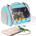 Bearded Dragon Travel Carrier Backpack,Lizard Backpack Carrier,Space Capsule Clear Bubble Window Astronaut Reptile Carrier Backpack for Guinea Pig,Sugar Glider,Bunny (Green, TPU Carrier+MAT) - color: Green