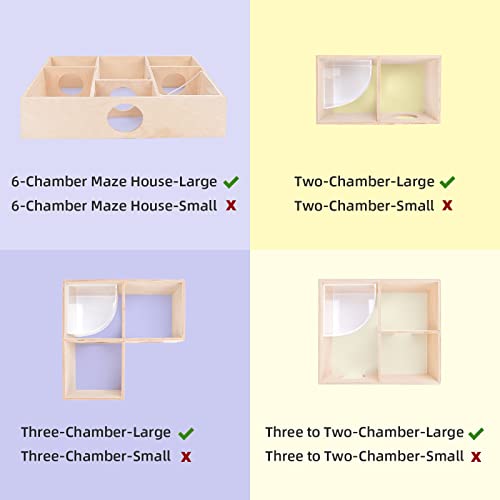 Niteangel Small Animal Sand-Bath Box - Acrylic Critter's Sand Bath Shower Room & Digging Sand Container for Hamsters Mice Lemming Gerbils or Other Small Pets (Fan-Shaped, Transparent) - color: Transparent, size: Fan-Shaped