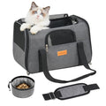 SMOUATOU Cat Carrier, Dog Carrier, Cat Bag Carrier, Cat Travel Carrier, Soft-Sided and Scratch-Proof mesh Cat Bag Pet Carriers, Travel Puppy Carry, Pet Home (Grey) - color: Grey