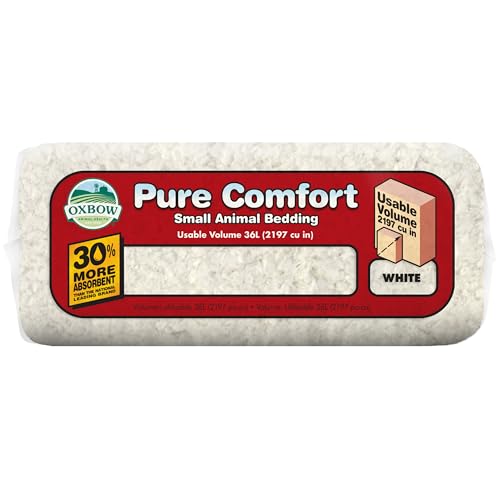 Oxbow Small Animal Bedding, Hamster, Guinea Pig, Rabbit, White, USA, 36 Liter (Pack of 6) - color: White, size: 36 Liter (Pack of 6)