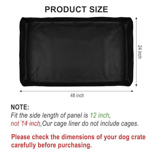 Cage Liner for Guinea or Rabbit: 24 x 48 Inch Small Pet Bedding Pad Accessories, Washable & Waterproof Mat for Bunny or Hamster (Without Cage)