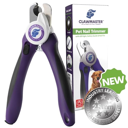 LED Pet Nail Clippers – Illuminated Dog & Cat Claw Trimmer with 3.5mm Stainless Steel Blade, Safety Guard & Built-in Light for Safe, Easy Grooming