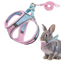 Rabbit Harness and Leash Set Escape Proof, Adjustable Soft Padded Vest, Breathable Mesh Bunny Harness with Reflective Strap, Safe for Small Animals(Pink,S) - color: Pink, size: S