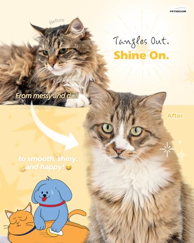 PETHROOM Silicone Cat Brush for Shedding – Gentle Grooming & Relaxing Massage, Light Deshedding Tool, Removes Loose Fur & Dander, Safe for Sensitive Skin, Cats, Dogs & Rabbits