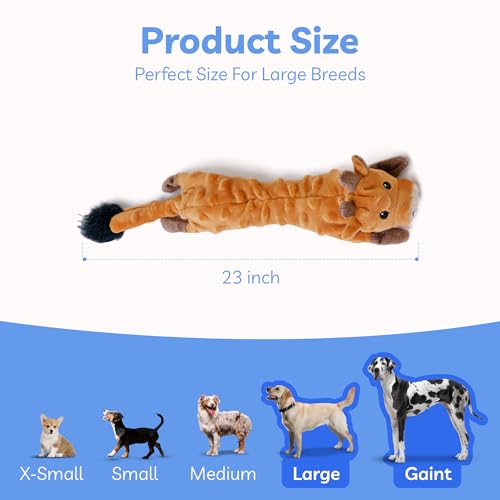 SHARLOVY Dog Squeaky Toy, Bubble Plush Puppy Teething Pet Toy, Crinkle No Stuffing Animals Dog Toy, Doggies Chew for Large Small Medium Breeds - color: Bubble Plush-Cow, size: Large