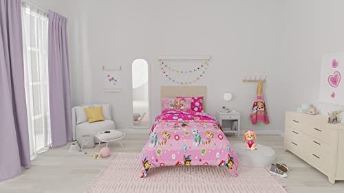 Paw Patrol Girls Kids Bedding Super Soft Comforter and Sheet Set with Sham, 5 Piece Twin Size, (100% Officially Licensed Nickelodeon Product) By Franco - color: Paw Patrol Girls, size: 5 Piece Twin Size