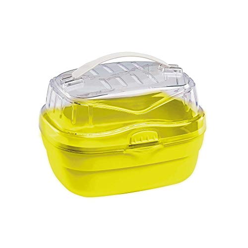 Ferplast Hamster and Other Small Rodent Carrier ALADINO Small Travel Cage for Small Animals Rodents Hamsters - color: Green, size: 7.9"L x 5.1"W x 6.3"H