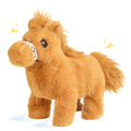 Easfan Walking Pony Toy Plush Interactive Pony with Sound Tail Wagging Stuffed Animal Christmas Birthday Gifts for Kids Toddlers - style: Horse_Brown