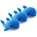 Dog Hide and Seek Toys Puppy Chew Squeaky Toys Plush Mushroom&Bamboo&Shell Hideout Stuffing with Squeakers Animals (3Pcs Squeaky Whale Blue) - color: 3Pcs Squeaky Whale Blue