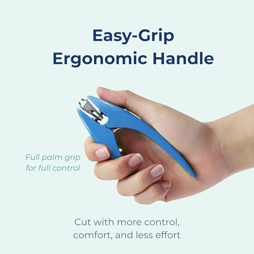 ClipperPro® Prime Toenail Clipper – Heavy Duty Ergonomic Toe Nail Clippers for Thick Nails with 180° Swivel Head, Easy-Squeeze Palm Grip Nail Cutter for Seniors, Arthritis, & Podiatrist Care - style: Blue edition