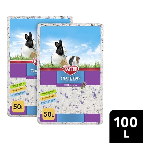 Kaytee Clean & Cozy Lavender Bedding for Pet Guinea Pigs, Rabbits, Hamsters, Gerbils, and Chinchillas, 100 Liters - size: 100 Liters