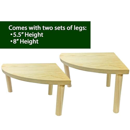 Exotic Nutrition Corner Riser Platform - Durable Wooden Platform for Small Animals Such as Hamsters, Degus, Gerbils, Rats and mice