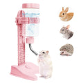 VANNON Pet Standing Water Dispenser Top Fill Dog Water Bottle Dispenser with Stand Leakproof Pet Slow Water Bottle for Small Animals, 13oz, BPA Free, Adjustable Height, Pink - color: Pink