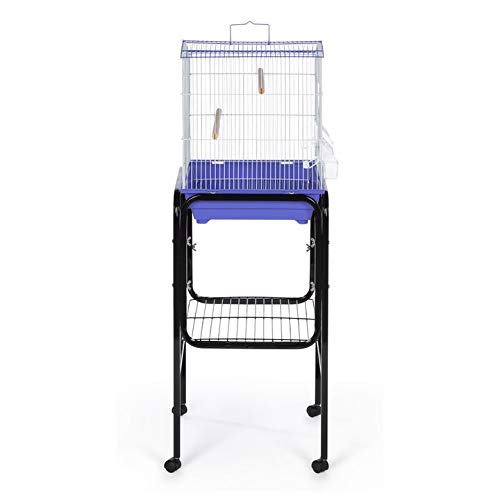 Prevue Pet Products Bird Cage Stand with Shelf, Black (SP445BLK) - color: Black, size: 17.0"L x 17.0"W x 27.0"H