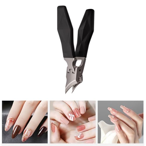 Angled Nail Clippers Black Eagle Beak Oblique Slanted Curved Thick Professional Nail Clippers for Women Adult Men Ingrown - style: Baroque