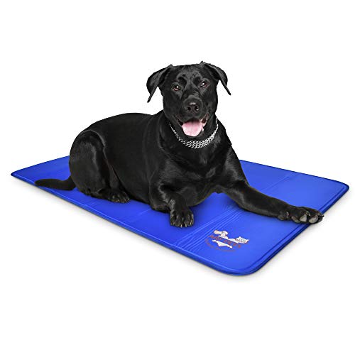 Arf Pets Dog Cooling Mat - Solid Gel Self-Cool Pad | Durable & Non-Toxic | Pressure-Activated | No Water, Electricity, Batteries or Refrigeration Needed | For Beds, Kennels & Crates - size: 35 x 55