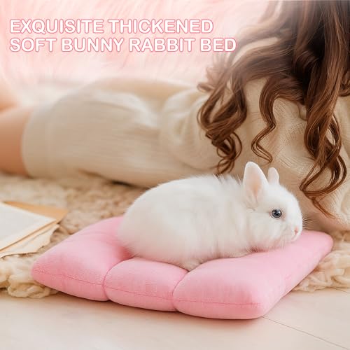 Weysat 3 Pack Rabbit Bed 15.7x14 Inch Soft Thickened Bunny Mat Concave | Plush Cushion for Cage Sleeping, Indoor Outdoor Use, Comfortable Concave Design, Thickened Padding for Small Pets Warmth
