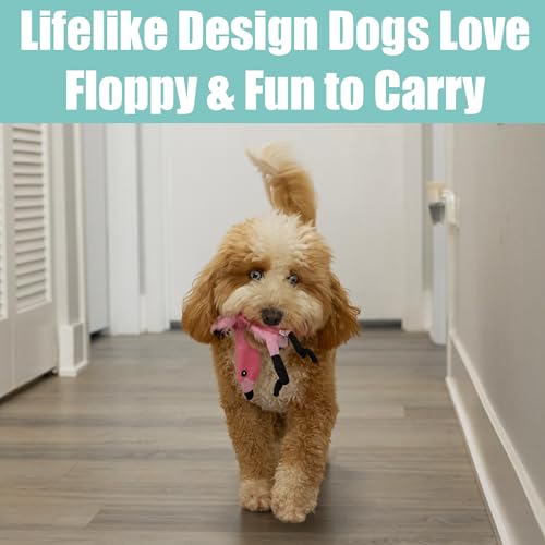 SPOT Skinneeez Flamingo 13 Inch Stuffing-Free Plush Squeaky Dog Toy – Soft Interactive Chew Toy for Small and Medium Dogs – Mess-Free Play for Light & Moderate Chewers - style: Mini Flamingo
