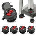 Self-Adhesive Furniture Wheels, 360° Swivel Mini Casters, Silent Rollers for Small Cabinets, Desks, Shelves, Boxes – Single Wheel Load 44lbs, Black (4, Black)