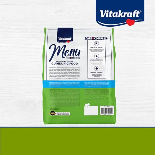 Vitakraft Menu Premium Guinea Pig Food - Alfalfa Pellets Blend - Vitamin and Mineral Fortified - size: 5 Pound (Pack of 1)