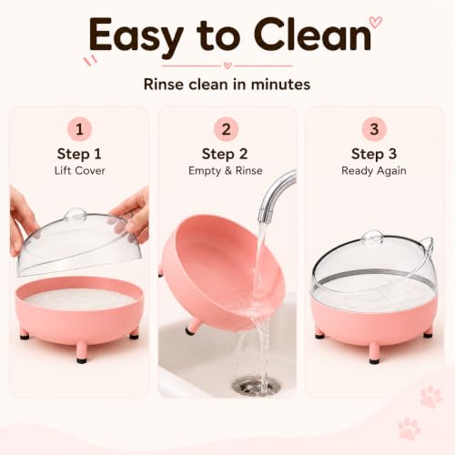 Meow&Woof Hamster Sand Bath Container, Large Sandbox Toilet Gerbil Batheoom, Tiny Chinchilla Dust Bathtub Sand Bath Box for Hamster Cage Accessories 5.2 Inch-Pink - color: Pink