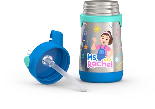 Thermos Baby 10 oz. Stainless Steel Bottle with pop-up straw, Ms. Rachel - color: Ms. Rachel, size: 10 Ounces