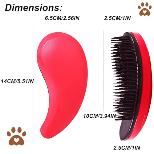Puppy Brush, Soft Dog Brush for Grooming, Puppy Hair Remover Brush Comb, Grooming Tool for Poodles,Teddy, Yorkies, Maltese, Shih Tzu, Chihuahua, Rose red - color: Rose red